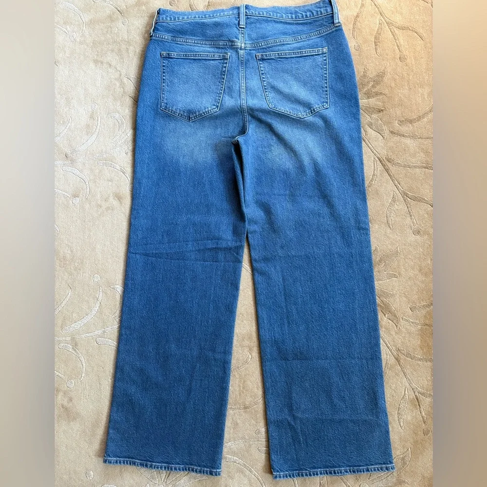 NWT, Tall J Crew Slim Wide Leg Jeans, Medium Wash, Button Fly, 31 Tall, 30” IS